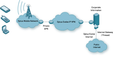 Wireless IP VPN (Evolve IP VPN solution)